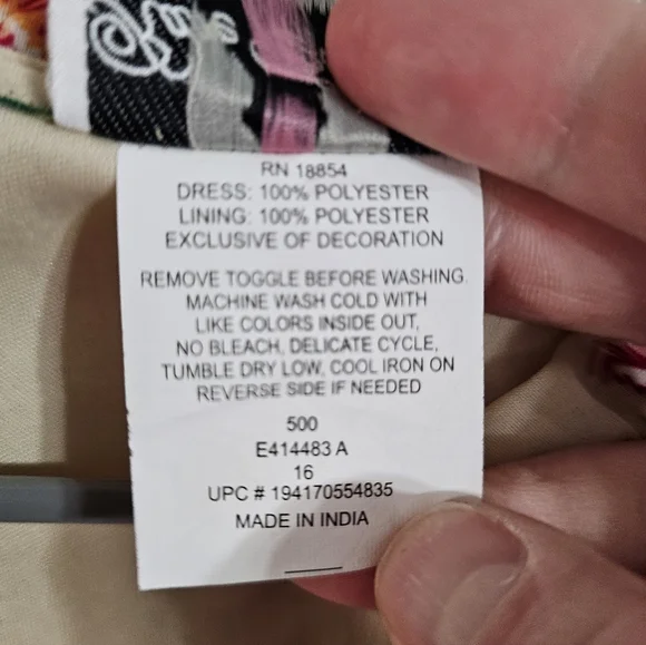 Rare Editions Size 16 Dress Ivory Chiffon Floral Smocked Boho Boutique Timeless - Picture 5 of 7